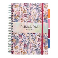 Pukka Bloom Lined Hardcover Project Notebook Cream B5 200 Pages 80gsm